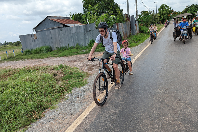 Cycling East Corner of Siem Reap Roluos Group & Countryside